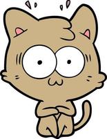 gato de desenho animado de personagem doodle vetor