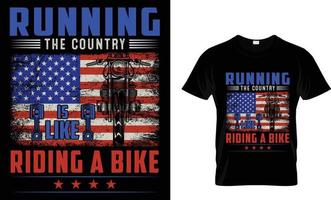 correr o país é como andar de bicicleta. vetor de gráficos vintage de motocicleta.
