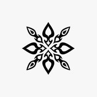 logotipo de símbolo tridente tribal mandala preta sobre fundo branco. desenho de tatuagem de decalque de estêncil. ilustração vetorial plana. vetor