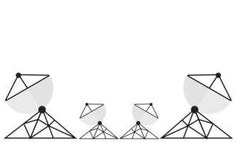 ilustração de satélite com design simples e moderno vetor