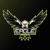 águia mascote logotipo esporte equipe ilustração vetorial. vetor