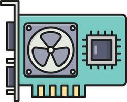 ilustração em vetor gpu em um ícones de symbols.vector de qualidade background.premium para conceito e design gráfico.