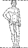 homem de seis pés, ilustração vintage vetor