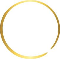 vetor de elemento de design de traçado de pincel de ouro círculo