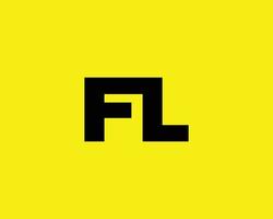 modelo de vetor de design de logotipo fl lf