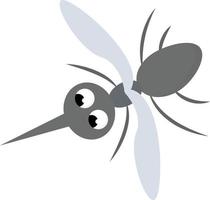 mosquito, ilustração, vetor em fundo branco.