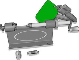 peça de máquina 3d vetor