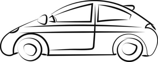 desenho de carro, ilustração, vetor em fundo branco.