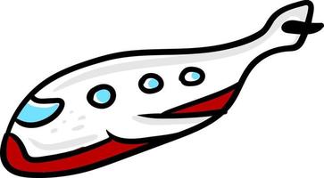 avião vermelho, ilustração, vetor em fundo branco
