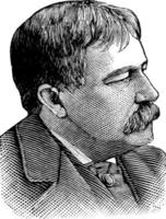 William Dean Howells, ilustração vintage vetor