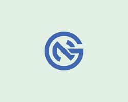 modelo de vetor de design de logotipo gn ng