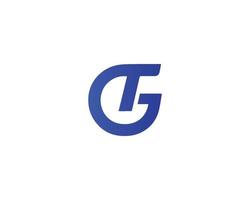 modelo de vetor de design de logotipo gt tg