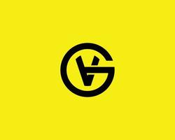 modelo de vetor de design de logotipo gv vg