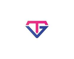 modelo de vetor de design de logotipo gt tg