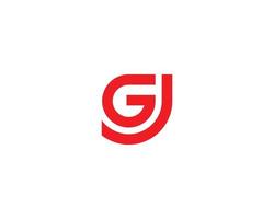 modelo de vetor de design de logotipo gj jg