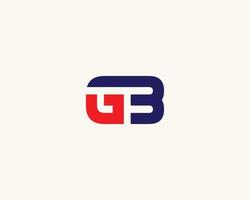 modelo de vetor de design de logotipo gb bg