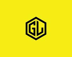 modelo de vetor de design de logotipo gl lg