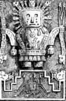 imagem de tiahuanacu são show tiahuanacu existiu, gravura vintage. vetor