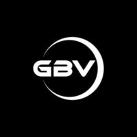 design de logotipo de carta gbv na ilustração. logotipo vetorial, desenhos de caligrafia para logotipo, pôster, convite, etc. vetor
