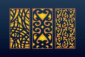abstrato geométrico islâmico ornamento árabe decorativo padrão de laser de corte cnc vetor