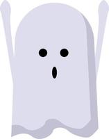 fantasma assustador, ilustração, vetor em fundo branco.