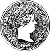 moeda real, ilustração vintage. vetor