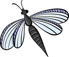 libélula, ilustração, vetor em fundo branco