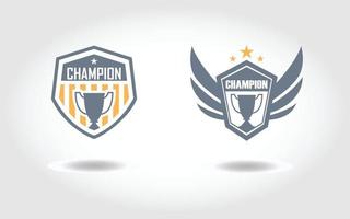 ilustração de conceito de conjunto de logotipo de torneio campeão vetor