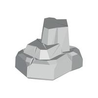 ilustração em vetor de pedra 3d