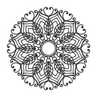 padrão circular de coleções na forma de uma mandala para henna, mehndi, tatuagens, decorações. decoração decorativa em estilo étnico oriental. página do livro para colorir. vetor livre