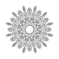 padrão circular de coleções na forma de uma mandala para henna, mehndi, tatuagens, decorações. decoração decorativa em estilo étnico oriental. página do livro para colorir. vetor livre