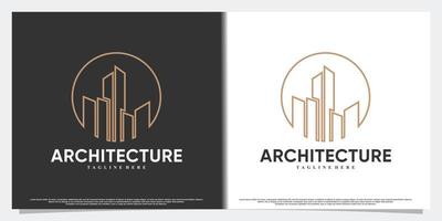 design de logotipo de ícone de arquitetura com vetor premium de conceito moderno