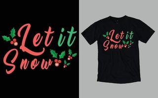 tipografia do dia de natal e design gráfico de camisetas vetor