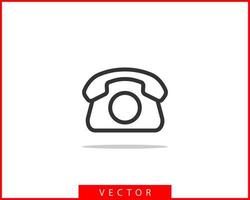 ilustração em vetor ícone de telefone. aplicativo de call center. ícones de telefone estilo plano moderno. entre em contato conosco silhueta de linha.