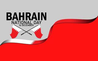 cartão de felicitações para a celebração do dia nacional do bahrein vetor