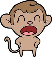 personagem de macaco vetorial em estilo cartoon vetor