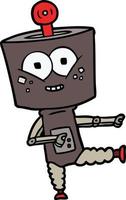 personagem de robô vetorial em estilo cartoon vetor