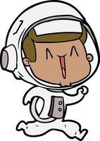 personagem de astronauta vetorial em estilo cartoon vetor