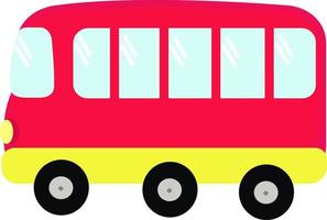 autobus vermelho, ilustração, vetor em fundo branco