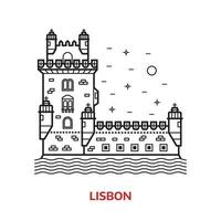 ilustração vetorial de marco de lisboa vetor