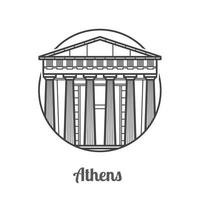 ícone de viagem atenas vetor