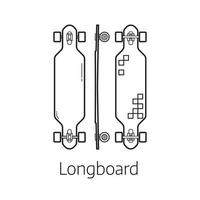 conjunto de mesa de longboard moderno vetor