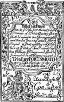 dinheiro de papel, nota de seis pence, ilustração vintage de 1742. vetor