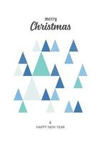 cartaz de feliz natal com decoração de triângulo vetor