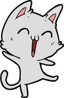 personagem de gato vetorial em estilo cartoon vetor