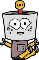 personagem de robô vetorial em estilo cartoon vetor