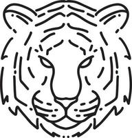 correspondência de logotipo da linha de tigre para sua empresa vetor