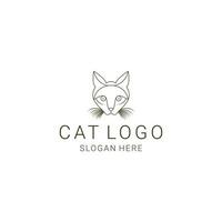 vetor de design de ícone de logotipo de gato