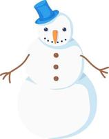 personagem de boneco de neve de ano novo vetor