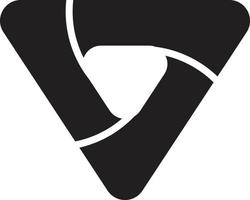logotipo abstrato do triângulo em estilo moderno e minimalista vetor